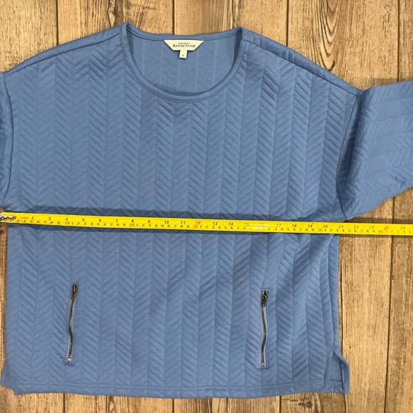 Northern Reflections Blue Quilted Pullover Sweatshirt M - Picture 6 of 7